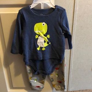 Navy blue and green monster kids clothing